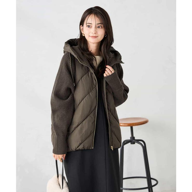 キルトニットドッキングジャケット | a.v.v【WOMEN】 | 詳細画像10 