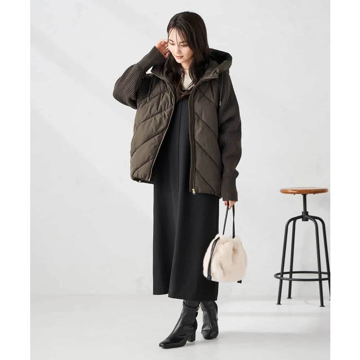 キルトニットドッキングジャケット | a.v.v【WOMEN】 | 詳細画像14 