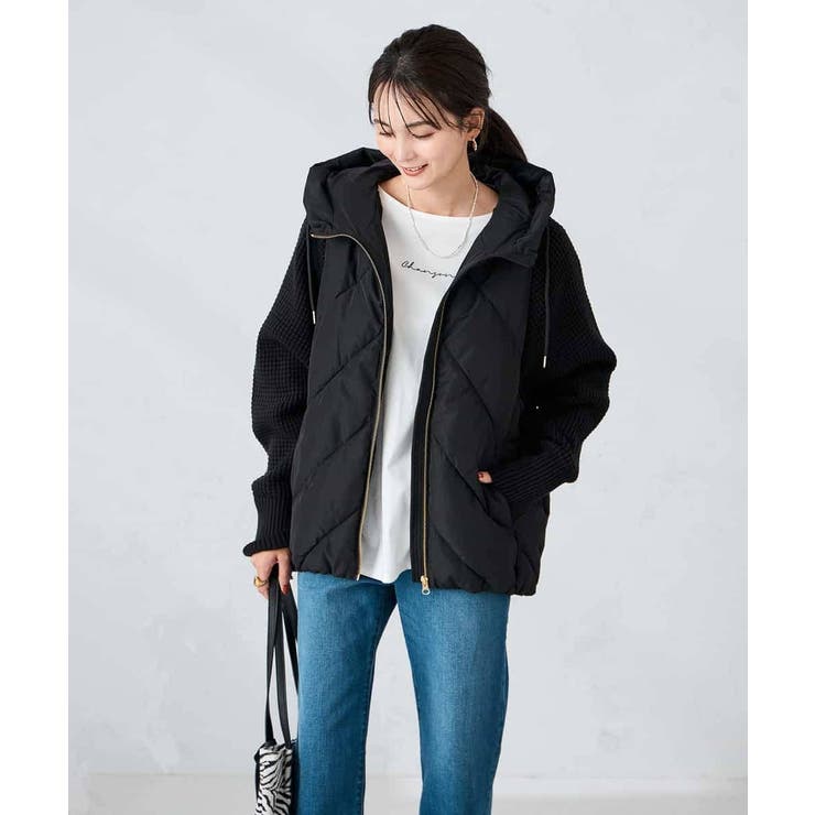 キルトニットドッキングジャケット | a.v.v【WOMEN】 | 詳細画像16 