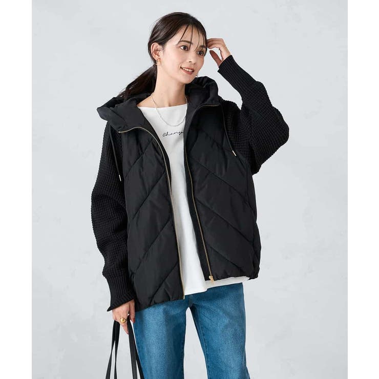 キルトニットドッキングジャケット | a.v.v【WOMEN】 | 詳細画像17 