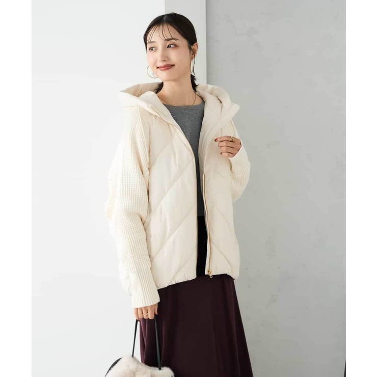 キルトニットドッキングジャケット | a.v.v【WOMEN】 | 詳細画像3 