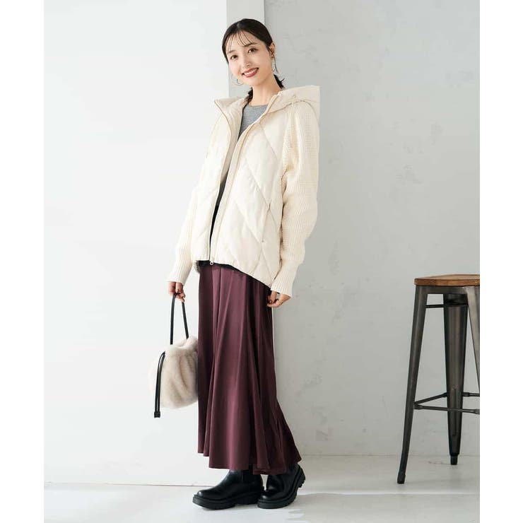 キルトニットドッキングジャケット | a.v.v【WOMEN】 | 詳細画像6 