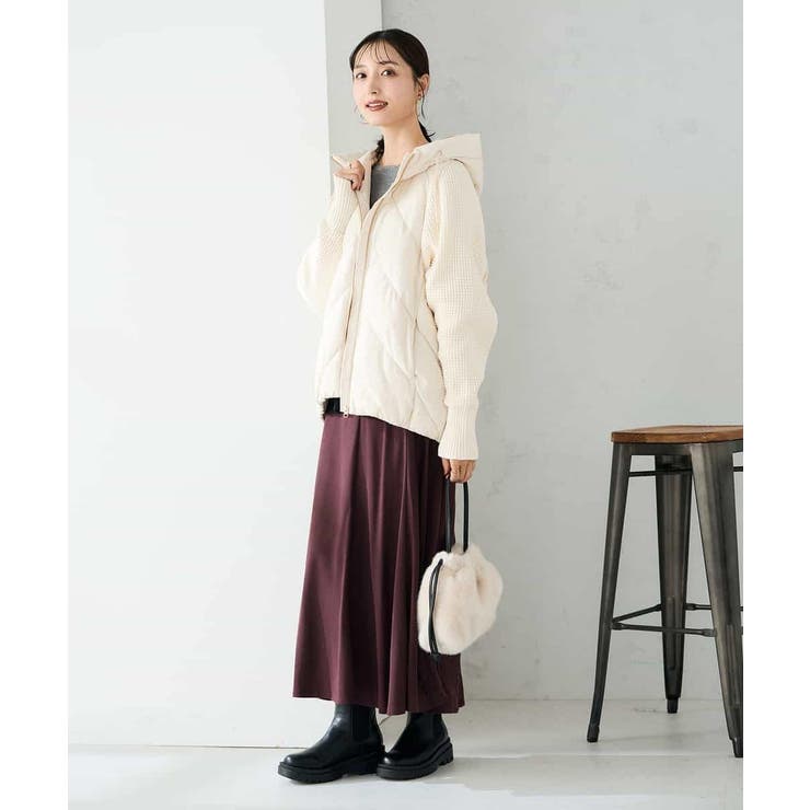 キルトニットドッキングジャケット | a.v.v【WOMEN】 | 詳細画像7 