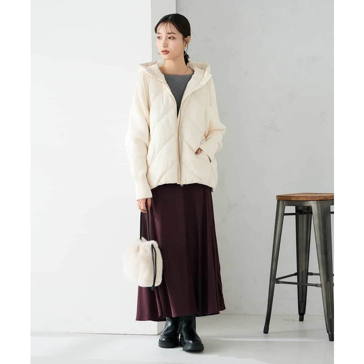 キルトニットドッキングジャケット | a.v.v【WOMEN】 | 詳細画像8 