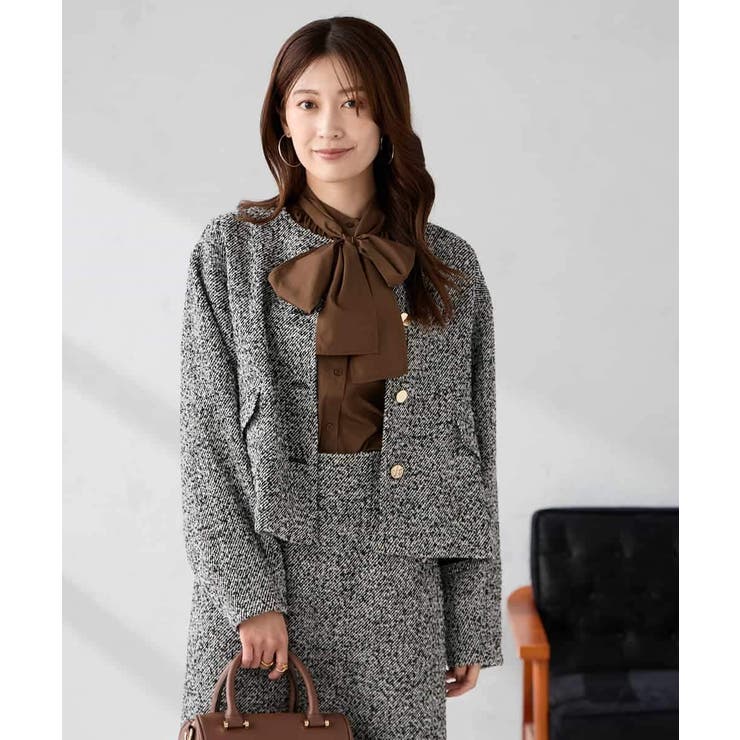 ブークレノーカラージャケット | a.v.v【WOMEN】 | 詳細画像2 