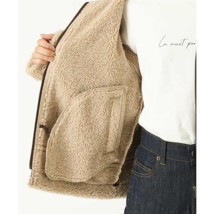 Laulen B3ボアジャケット　ベージュ B3 boa jacket | OUTER | LAULEN