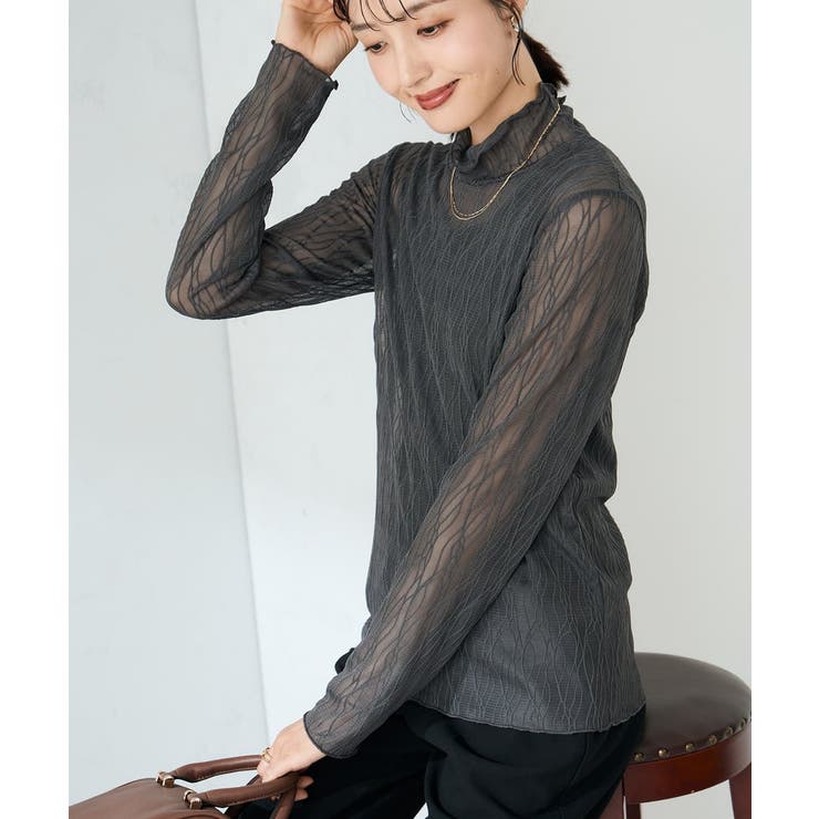 シアーウェーブハイネックカットソー | a.v.v【WOMEN】 | 詳細画像28 