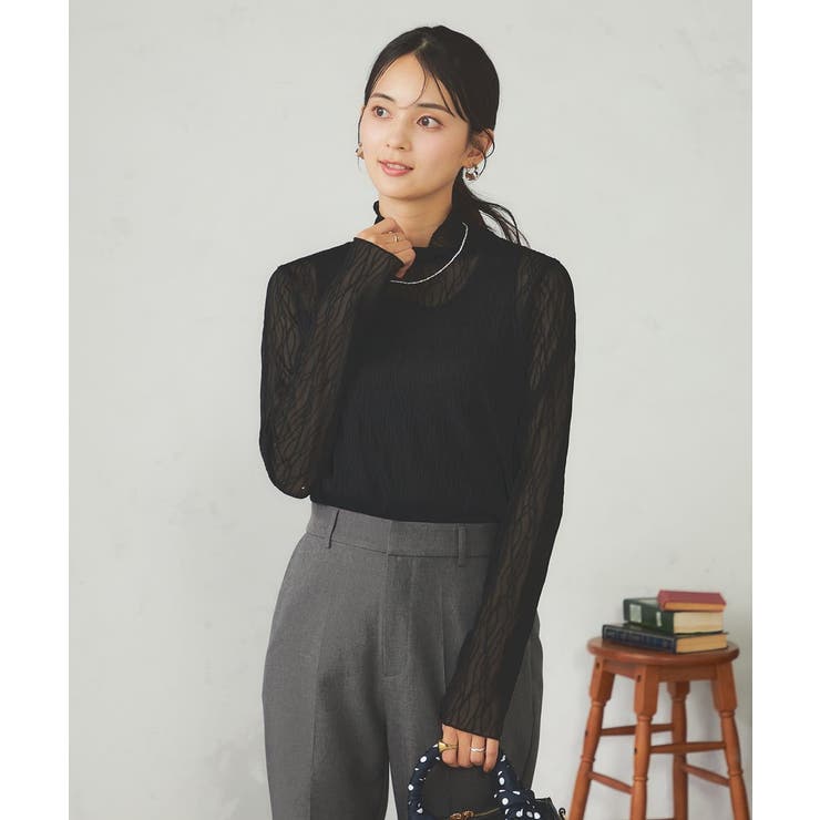 シアーウェーブハイネックカットソー | a.v.v【WOMEN】 | 詳細画像34 