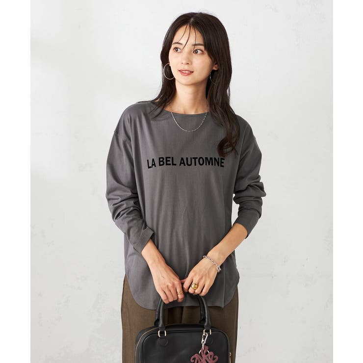 グレー（フロッキー） | ロゴアソートロンT | a.v.v【WOMEN】