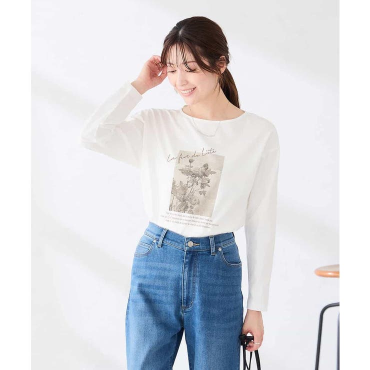 アソート ロゴ プリント 長袖 Tシャツ | a.v.v【WOMEN】 | 詳細画像2 