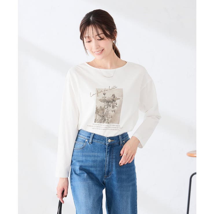 アソート ロゴ プリント 長袖 Tシャツ | a.v.v【WOMEN】 | 詳細画像3 