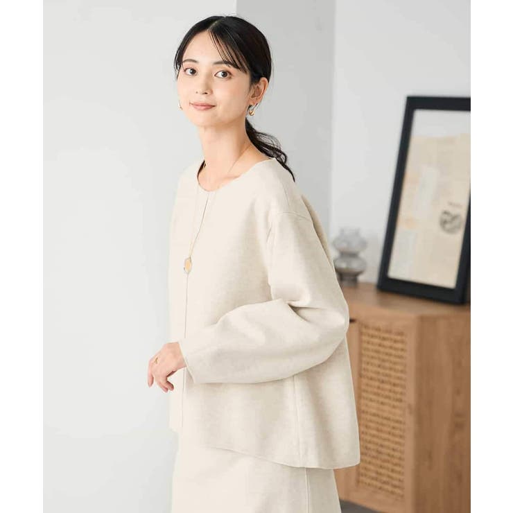 【洗える/ストレッチ 】ウールライクジャージプルオーバー | a.v.v【WOMEN】 | 詳細画像3 