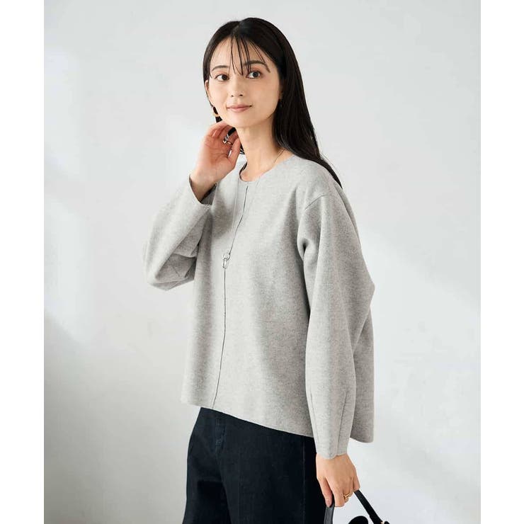 【洗える/ストレッチ 】ウールライクジャージプルオーバー | a.v.v【WOMEN】 | 詳細画像9 