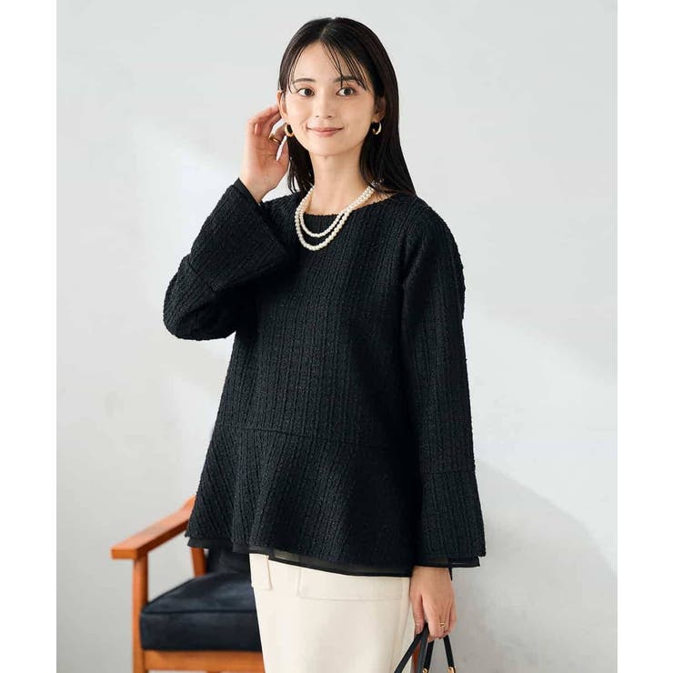 ツイードペプラムトップス | a.v.v【WOMEN】 | 詳細画像10 