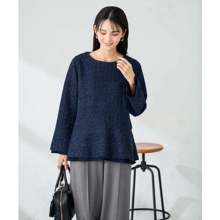 ツイードペプラムトップス | a.v.v【WOMEN】 | 詳細画像2 