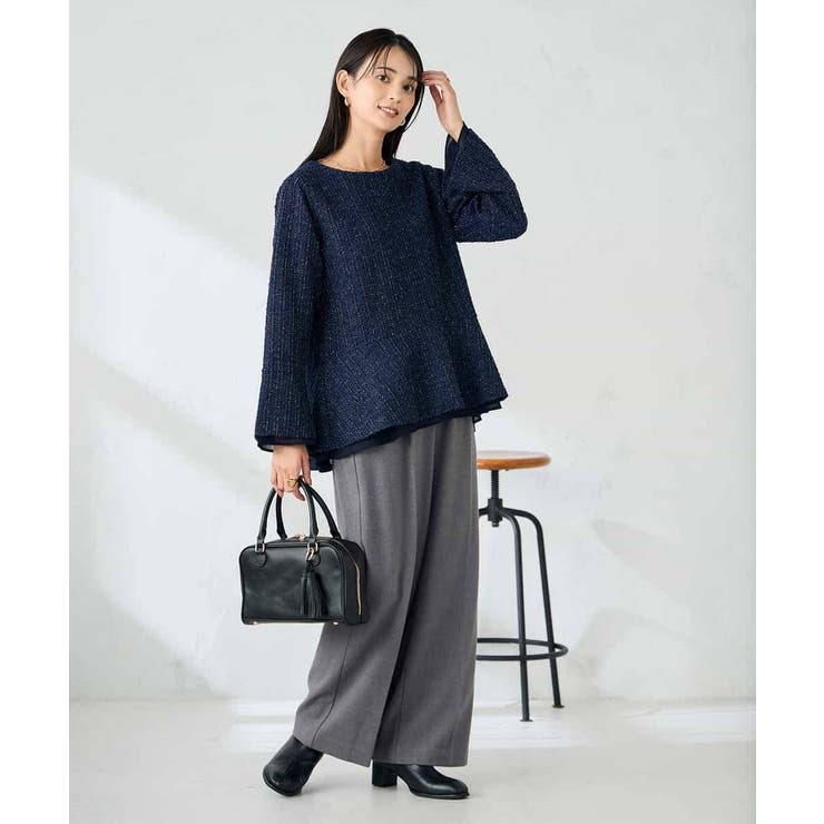 ツイードペプラムトップス | a.v.v【WOMEN】 | 詳細画像7 