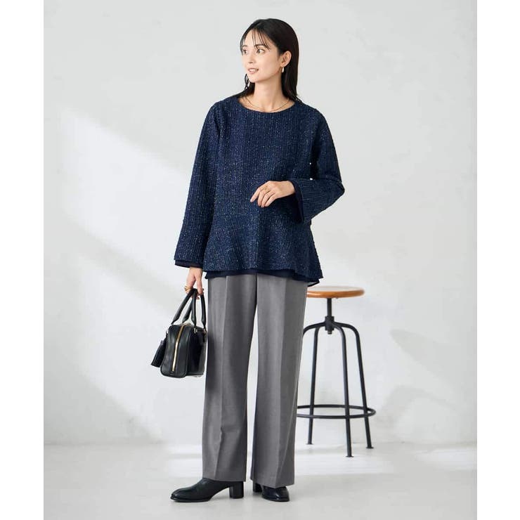 ツイードペプラムトップス | a.v.v【WOMEN】 | 詳細画像9 
