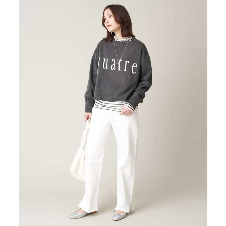 クロップド丈ロゴスウェット | a.v.v【WOMEN】 | 詳細画像11 