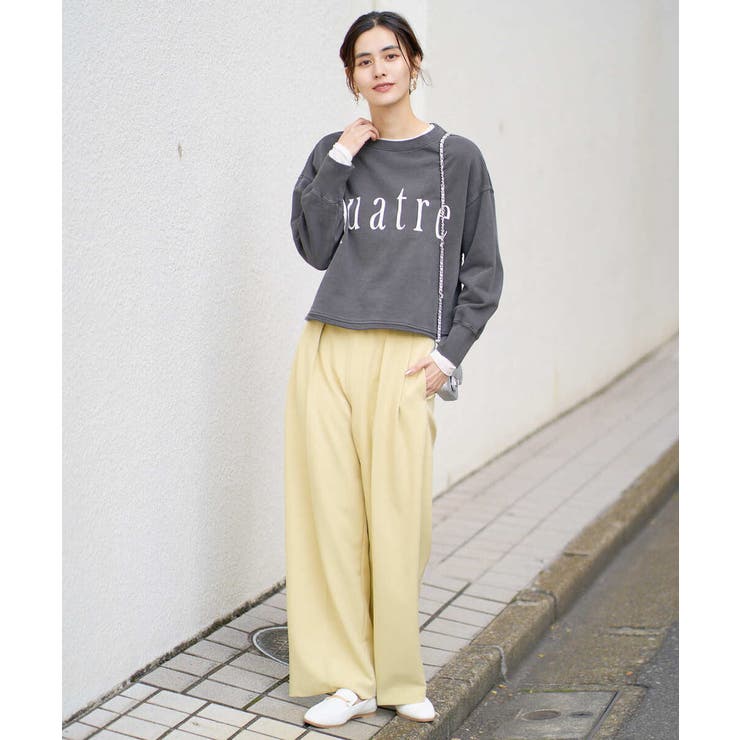 クロップド丈ロゴスウェット | a.v.v【WOMEN】 | 詳細画像7 