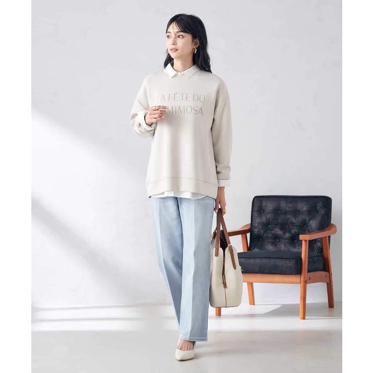 大人のロゴ刺繍ダンボールスウェット | a.v.v【WOMEN】 | 詳細画像12 