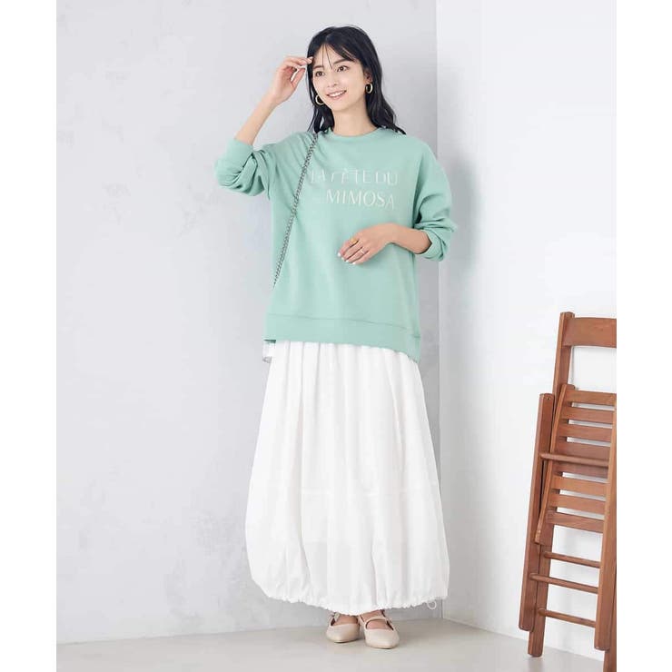 大人のロゴ刺繍ダンボールスウェット | a.v.v【WOMEN】 | 詳細画像8 