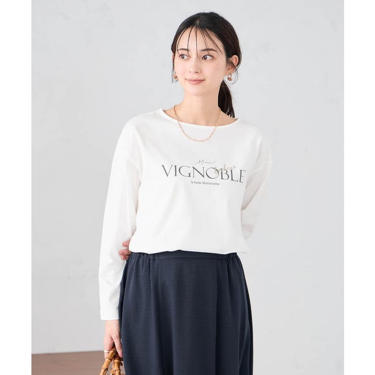 【コットン100%】ロゴアソートロンT | a.v.v【WOMEN】 | 詳細画像1 