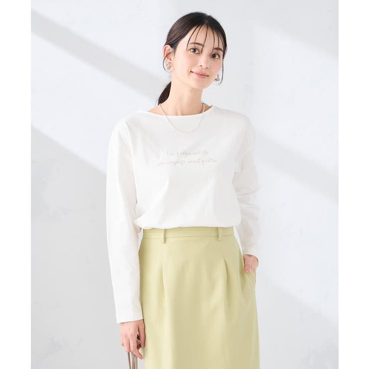 【コットン100%】ロゴアソートロンT | a.v.v【WOMEN】 | 詳細画像2 