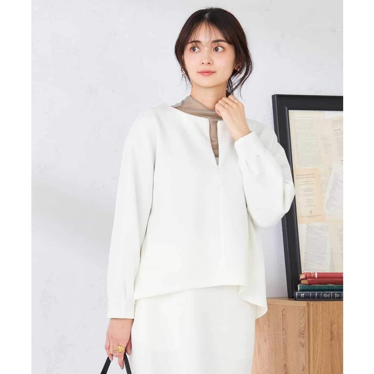 アイボリー | ZIP付きダンボールプルオーバー | a.v.v【WOMEN】