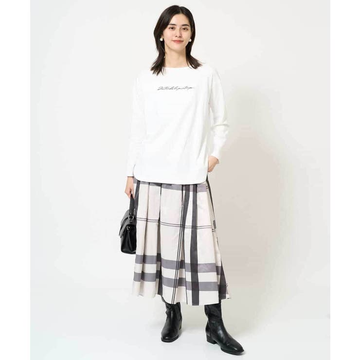 ハンドレター調ロゴ刺繍ロンＴ | a.v.v【WOMEN】 | 詳細画像10 