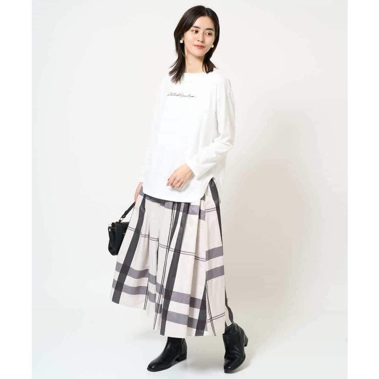 ハンドレター調ロゴ刺繍ロンＴ | a.v.v【WOMEN】 | 詳細画像11 