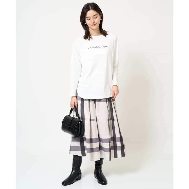 ハンドレター調ロゴ刺繍ロンＴ | a.v.v【WOMEN】 | 詳細画像12 