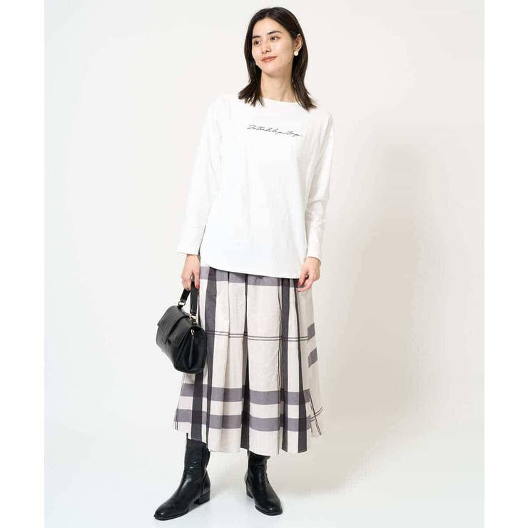 ハンドレター調ロゴ刺繍ロンＴ | a.v.v【WOMEN】 | 詳細画像13 