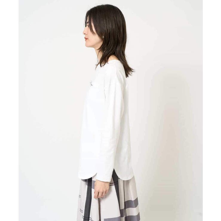 ハンドレター調ロゴ刺繍ロンＴ | a.v.v【WOMEN】 | 詳細画像15 