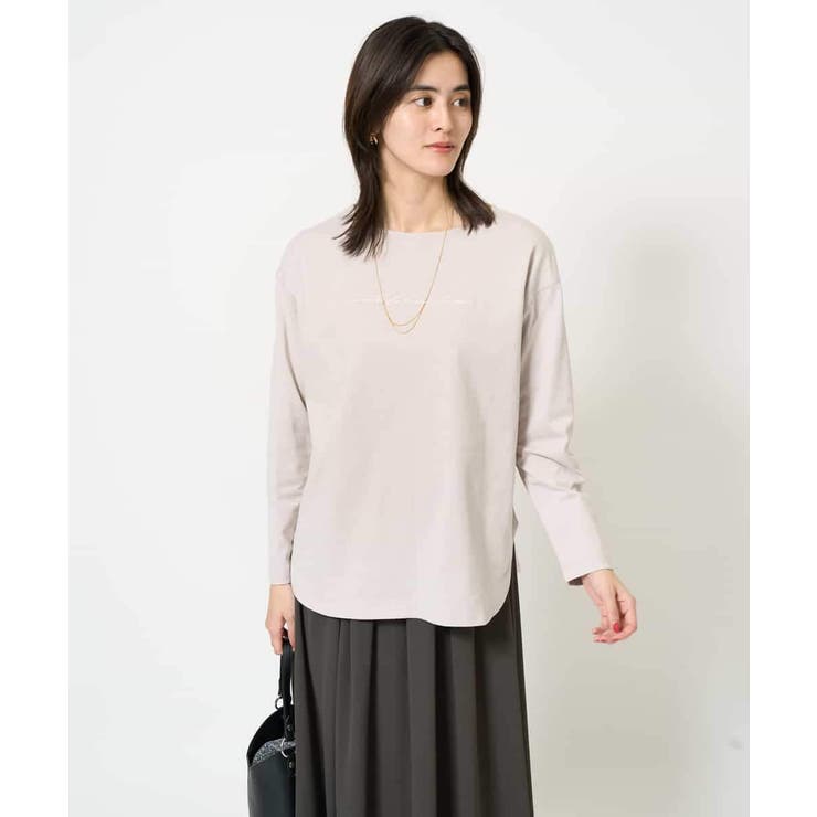 ハンドレター調ロゴ刺繍ロンＴ | a.v.v【WOMEN】 | 詳細画像2 