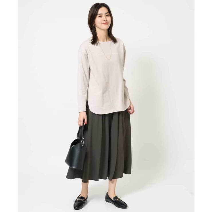 ハンドレター調ロゴ刺繍ロンＴ | a.v.v【WOMEN】 | 詳細画像4 