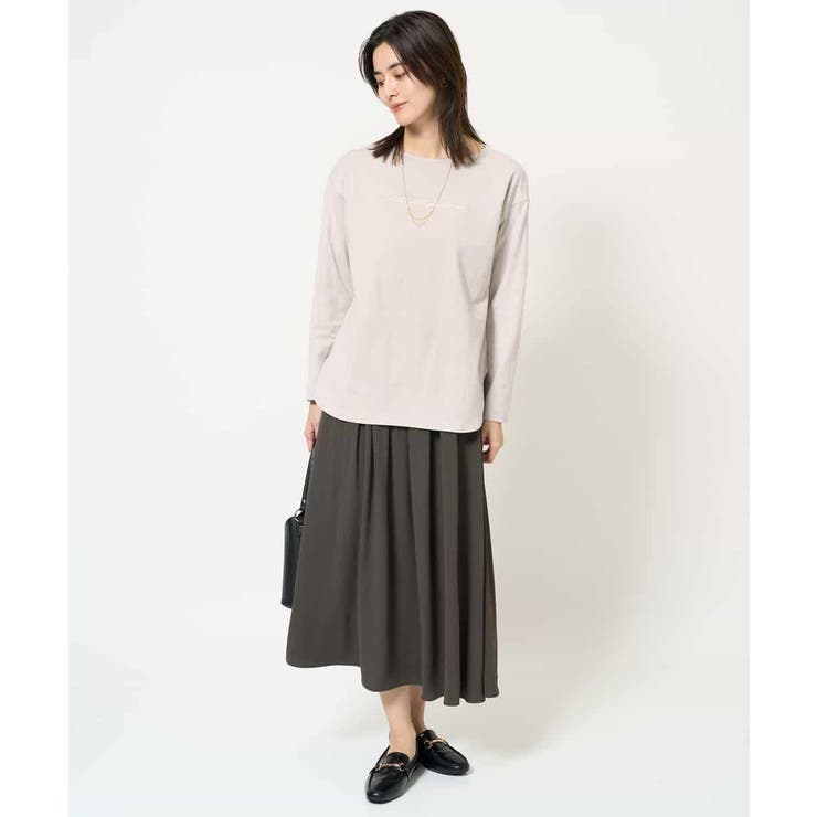 ハンドレター調ロゴ刺繍ロンＴ | a.v.v【WOMEN】 | 詳細画像6 