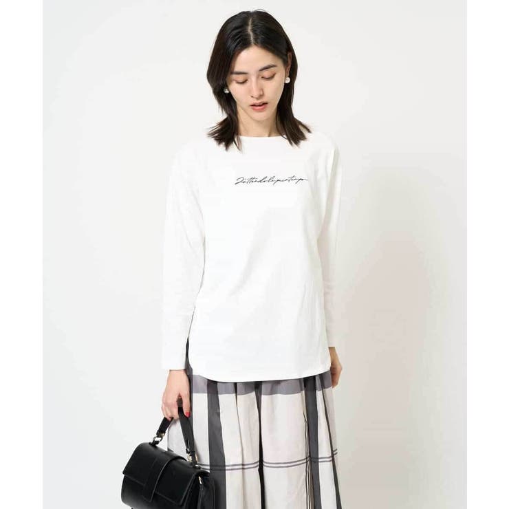 ハンドレター調ロゴ刺繍ロンＴ | a.v.v【WOMEN】 | 詳細画像9 