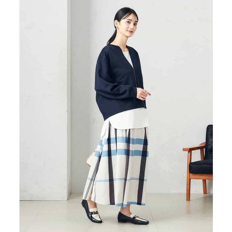 【セットアップ対応】スリットネックダンボールトップス | a.v.v【WOMEN】 | 詳細画像10 