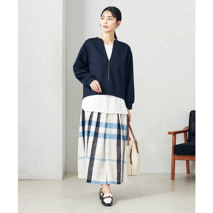 【セットアップ対応】スリットネックダンボールトップス | a.v.v【WOMEN】 | 詳細画像12 