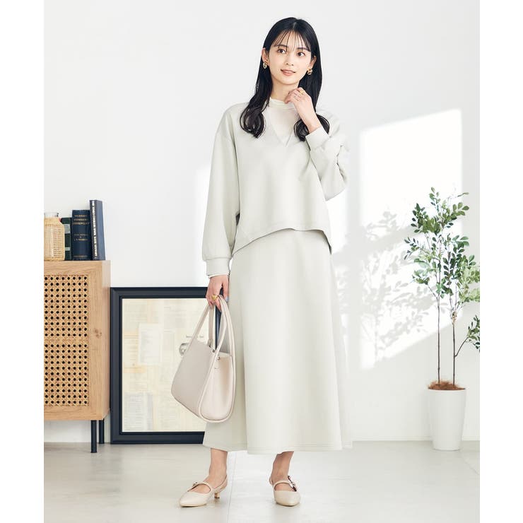 【セットアップ対応】スリットネックダンボールトップス | a.v.v【WOMEN】 | 詳細画像14 