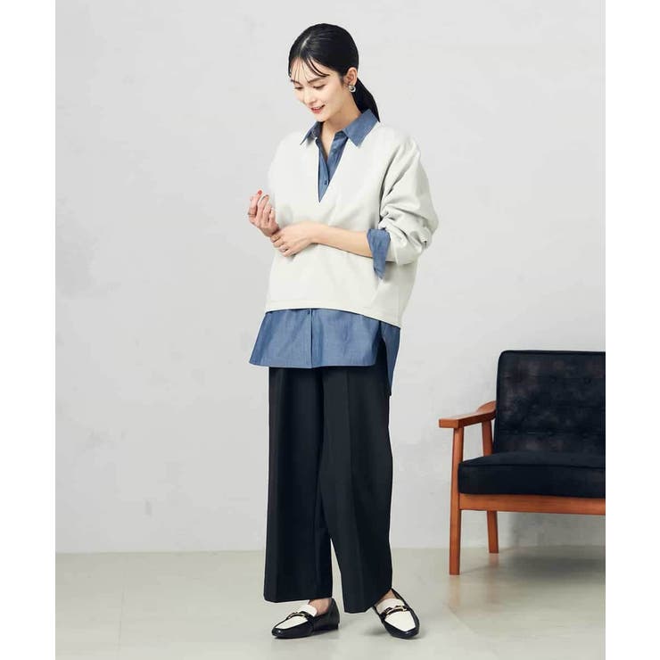 【セットアップ対応】スリットネックダンボールトップス | a.v.v【WOMEN】 | 詳細画像20 