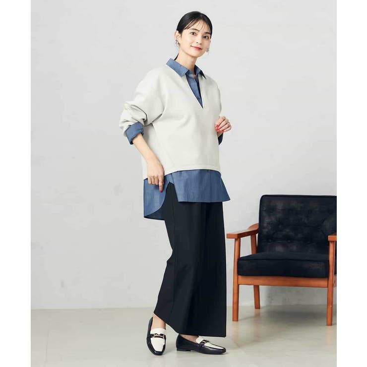 【セットアップ対応】スリットネックダンボールトップス | a.v.v【WOMEN】 | 詳細画像21 