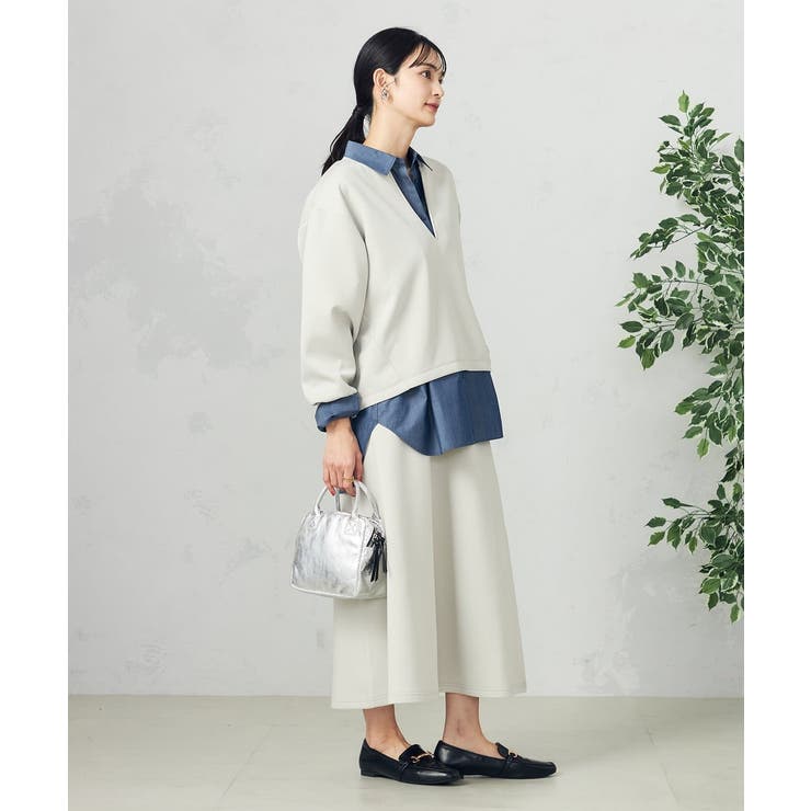 【セットアップ対応】スリットネックダンボールトップス | a.v.v【WOMEN】 | 詳細画像24 