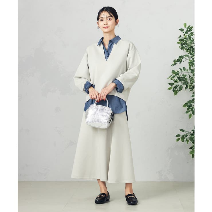 【セットアップ対応】スリットネックダンボールトップス | a.v.v【WOMEN】 | 詳細画像25 