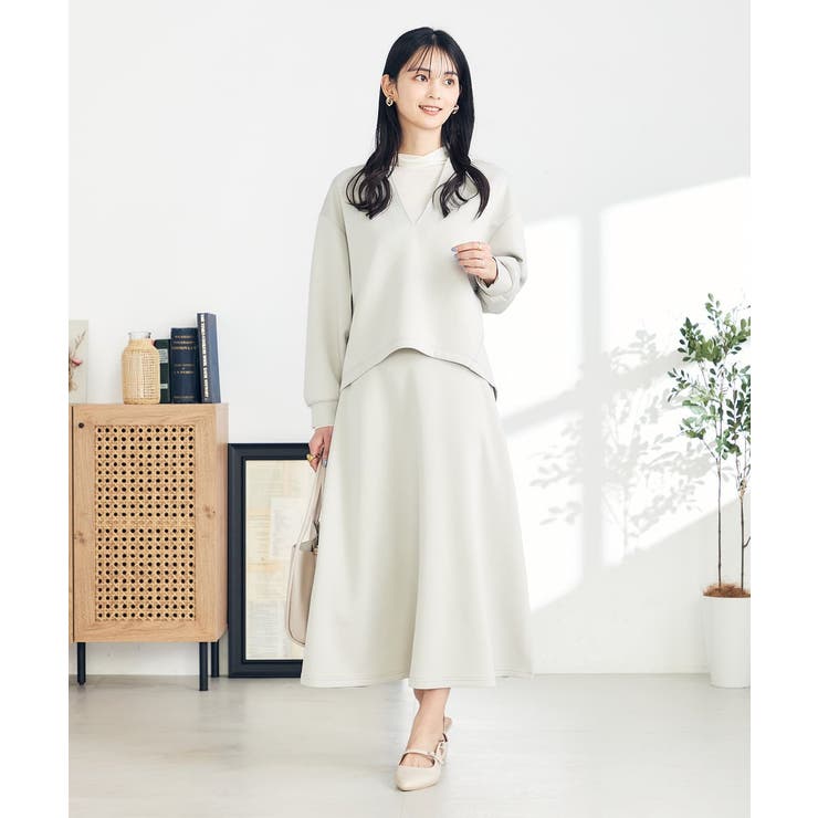 【セットアップ対応】スリットネックダンボールトップス | a.v.v【WOMEN】 | 詳細画像27 