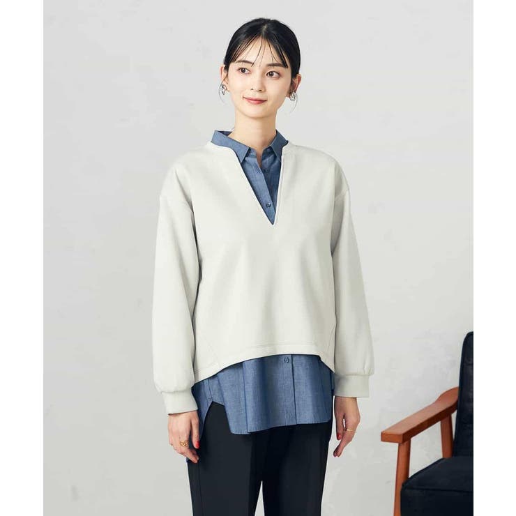 【セットアップ対応】スリットネックダンボールトップス | a.v.v【WOMEN】 | 詳細画像29 