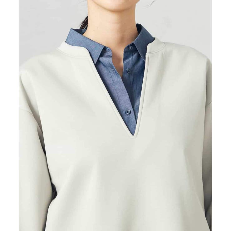 【セットアップ対応】スリットネックダンボールトップス | a.v.v【WOMEN】 | 詳細画像32 