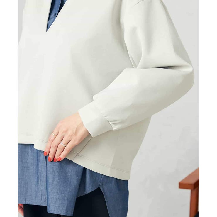 【セットアップ対応】スリットネックダンボールトップス | a.v.v【WOMEN】 | 詳細画像33 