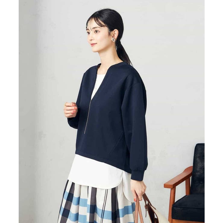 【セットアップ対応】スリットネックダンボールトップス | a.v.v【WOMEN】 | 詳細画像7 