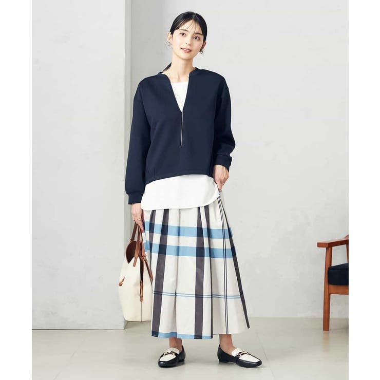 【セットアップ対応】スリットネックダンボールトップス | a.v.v【WOMEN】 | 詳細画像9 